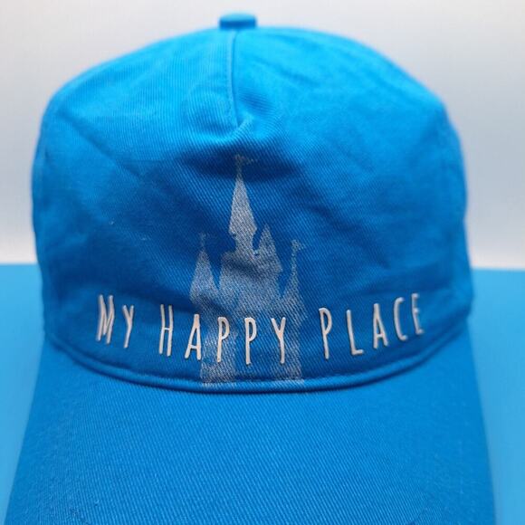 My Happy Place Hat Disney Cap Blue Strap Back Adjustable - Picture 3 of 7